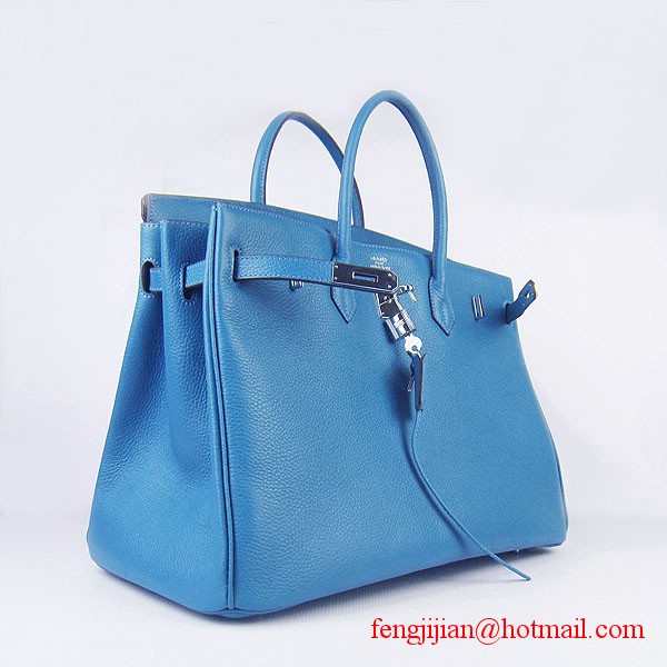 Hermes Birkin 40cm Togo Bag Blue 6099